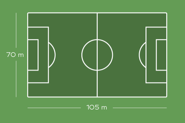 11 x Naturrasenplätze mit offiziellen FIFA-Massen